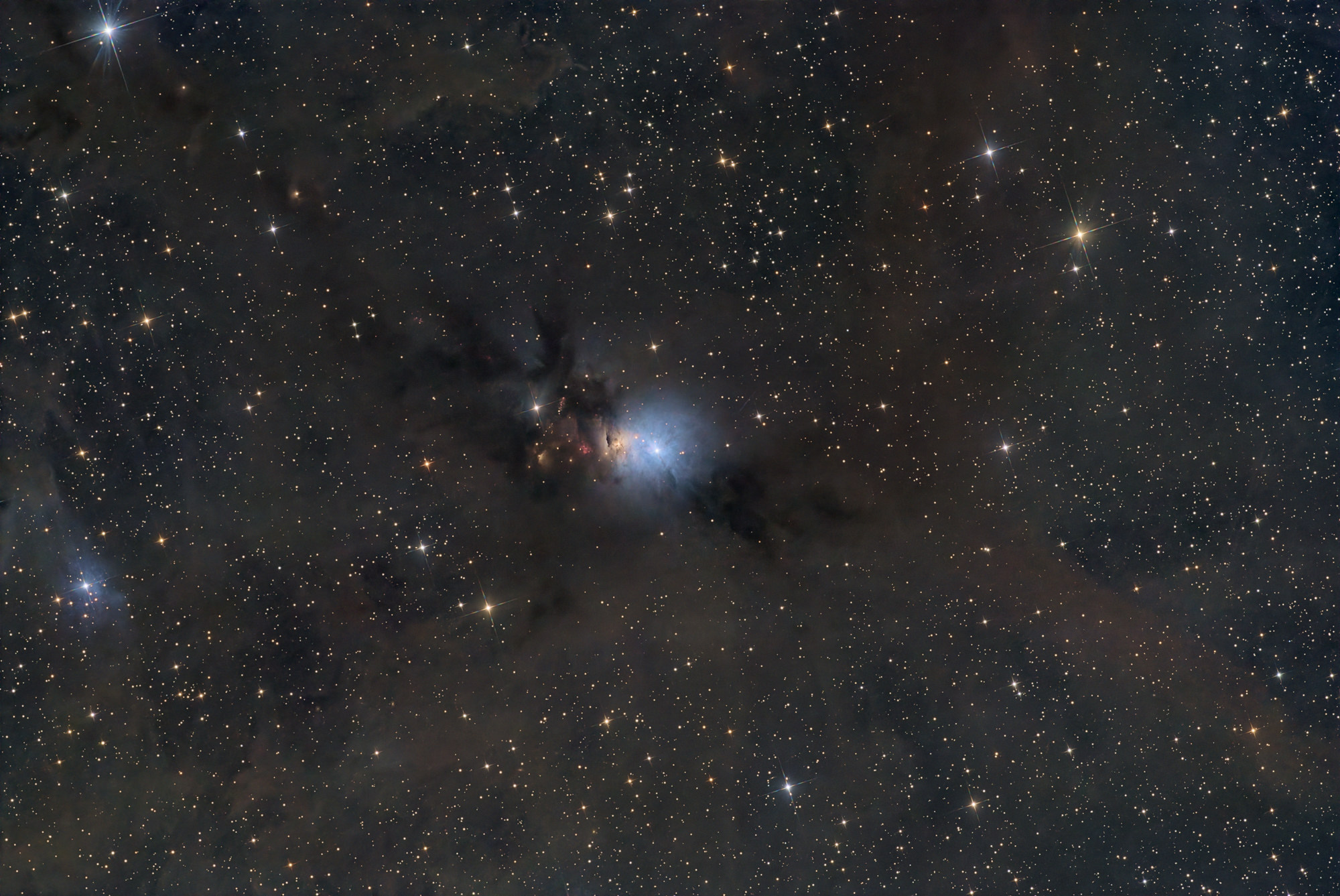 A reflection nebula in the constellation Perseus, the Embryo Nebula NGC 1333 is a vast star-forming region of young stars less than a million years old.